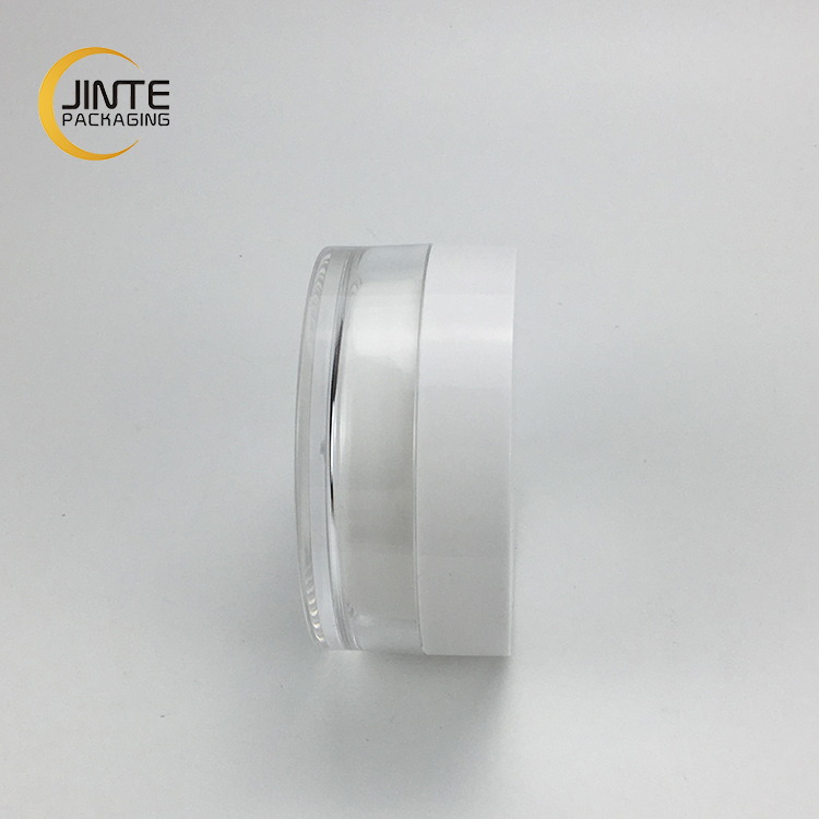 100g High Quality Empty Dual Cosmetic Container White Acrylic Jar For Day and Night Cream