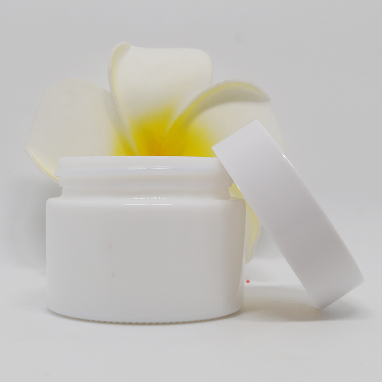 100g Opal white glass jar for cosmetic face cream
