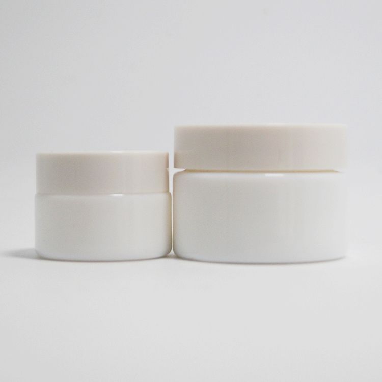 100g Opal white glass jar for cosmetic face cream