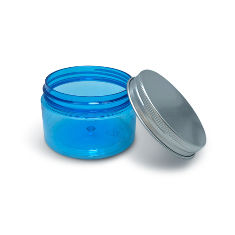 100g Plastic Cream Jar  Clear Blue Amber Cosmetic Plastic PET Jar