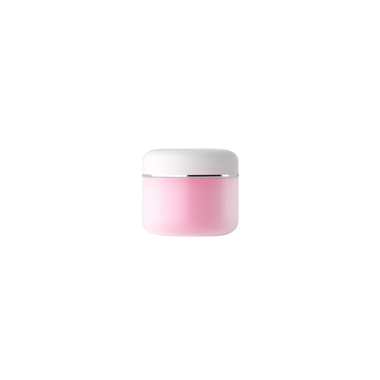 100g Round Empty Frosted Double Wall Skin Care Cream PP Container Jar Pink Cosmetics Packaging Plastic Cream Jars