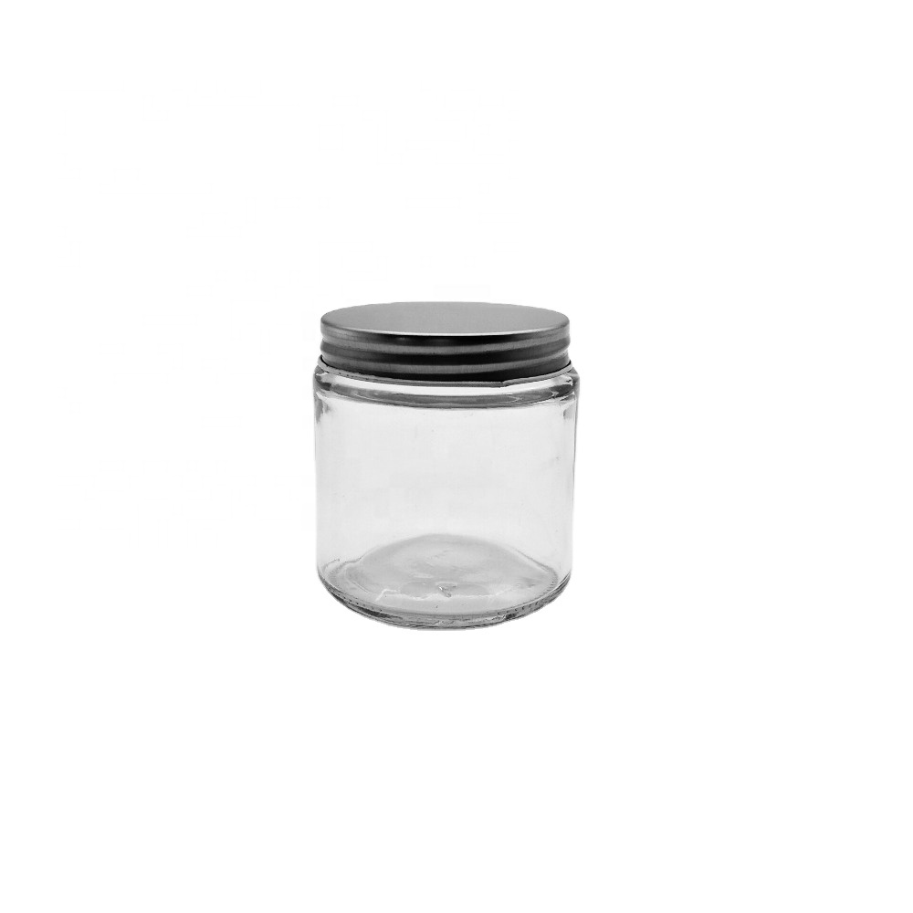 100g Round Glass Jar for Cosmetics Cream with Metal Screw Lid