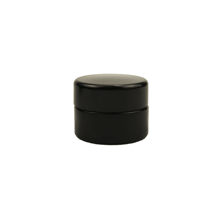 100g UV Black Dark uv Violet Stash Container press dark violet black glass cosmetic jar for gel