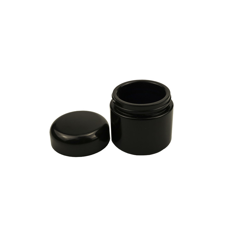 100g UV Black Dark uv Violet Stash Container press dark violet black glass cosmetic jar for gel
