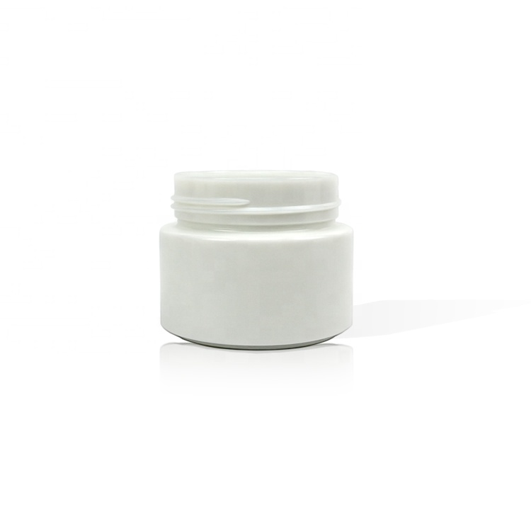 100g White porcelain glaa face cream jar with white cap