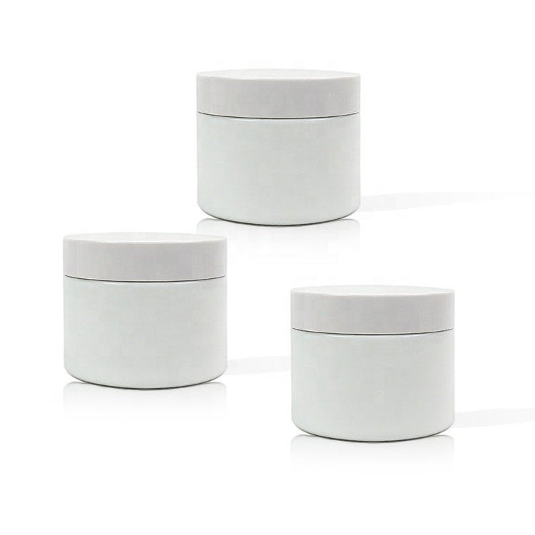 100g White porcelain glaa face cream jar with white cap