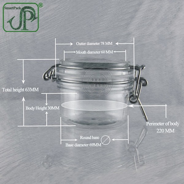 100g airtight kilner cosmetics containers and packaging