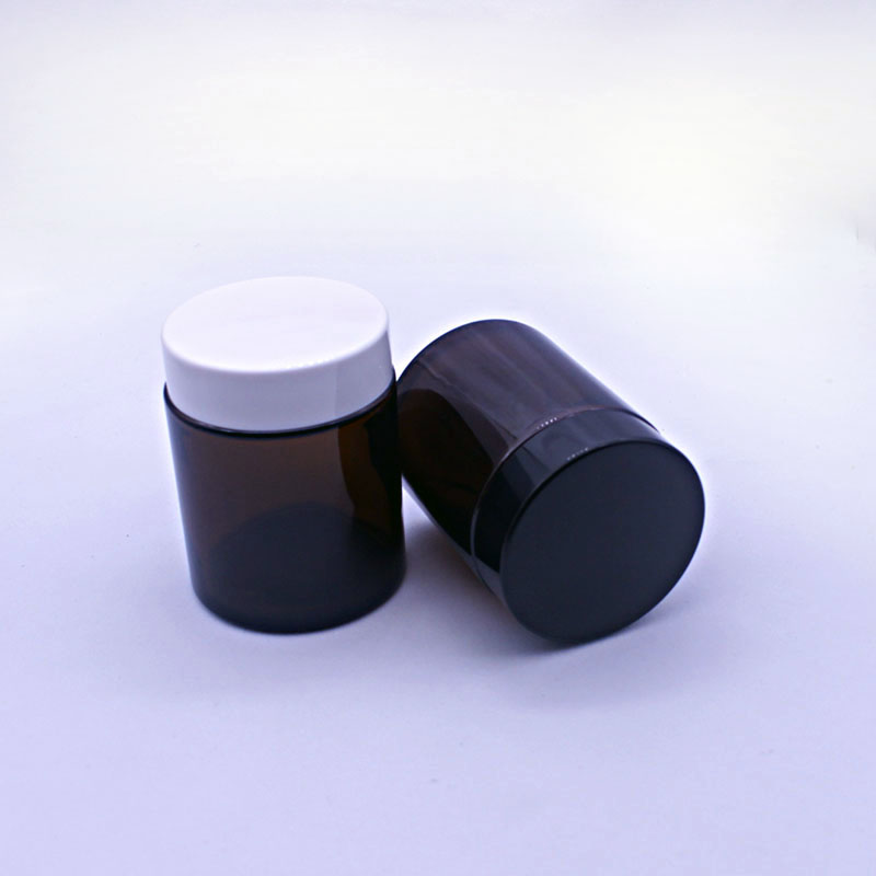 100g amber glass cream jar cosmetic skin care cream packaging container with gold silver black white cap