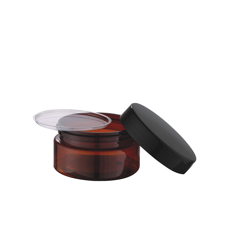 100g amber pet jar cosmetic plastic jar