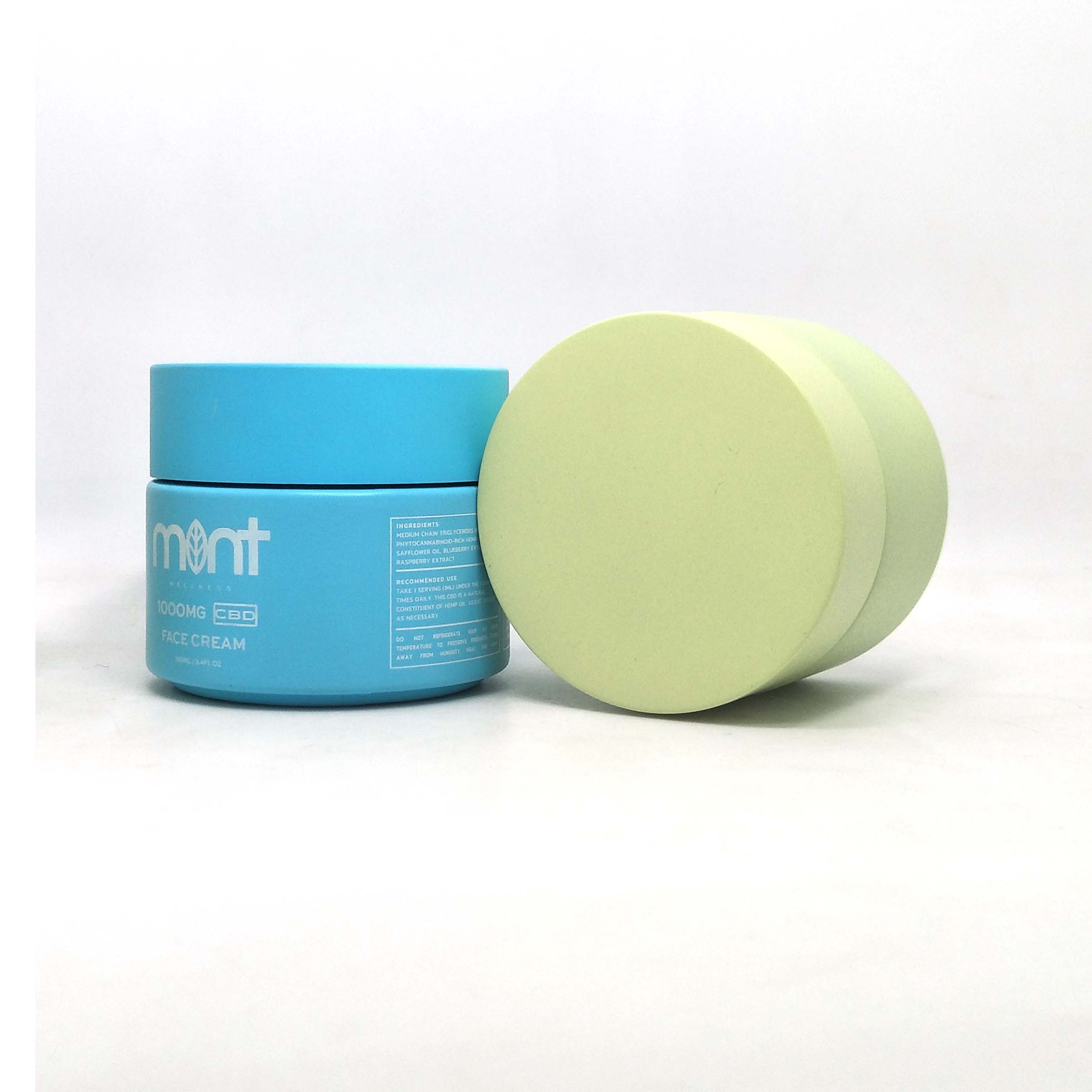 100g blue Ceramic Cream Opal Glass Cosmetic Jars logo cosmetic jar with Lid