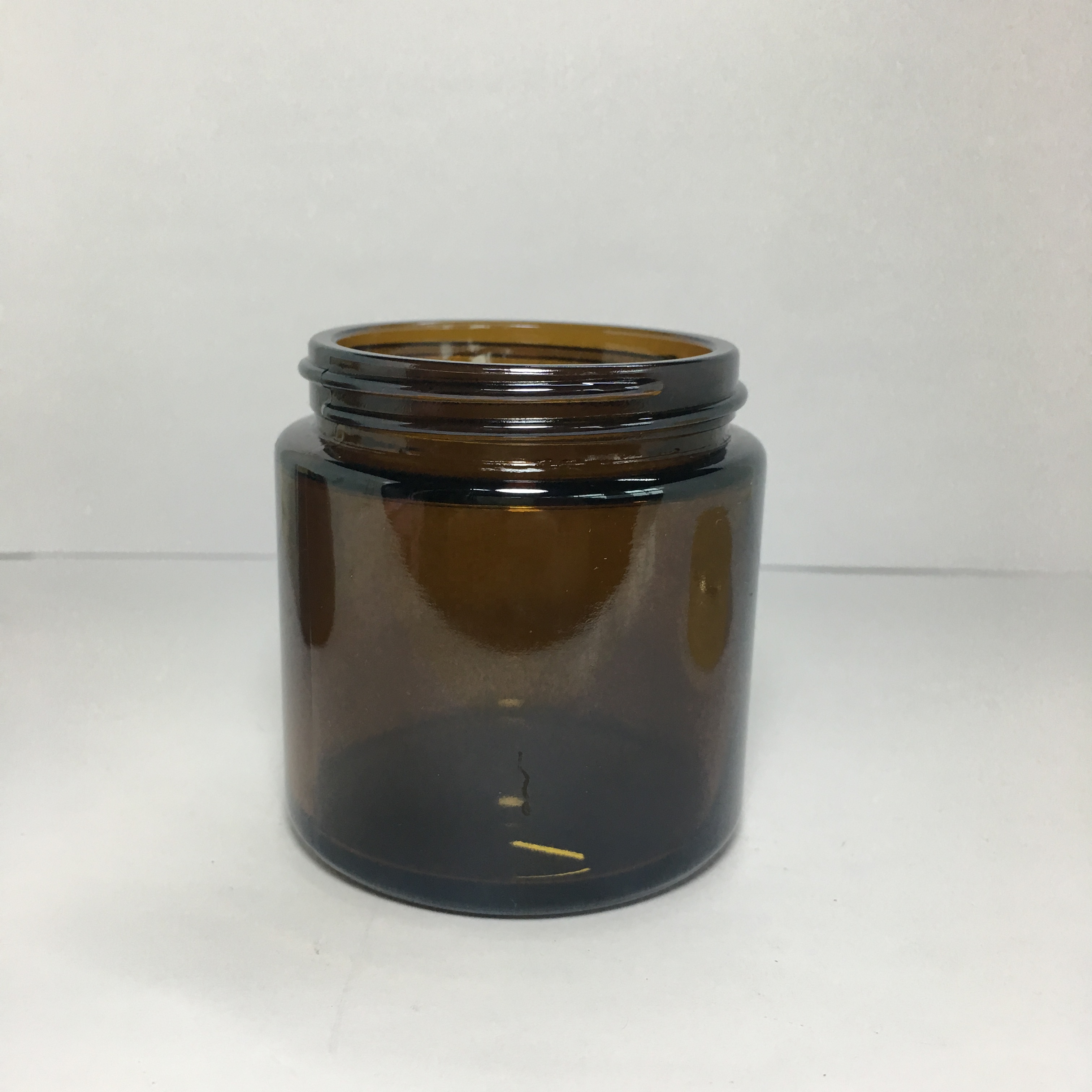 100g brown cream glass jar with gold metal cap for cosmetic packaging