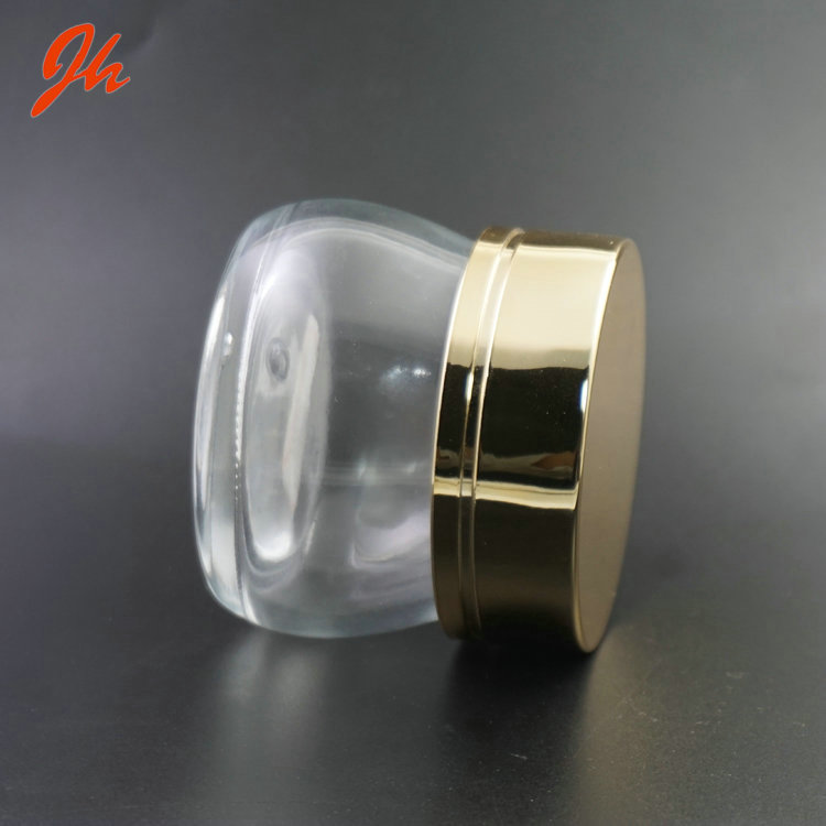 100g clay facemask glass jar with metal lid, skin cream use glass jars Cosmetic glass round jar