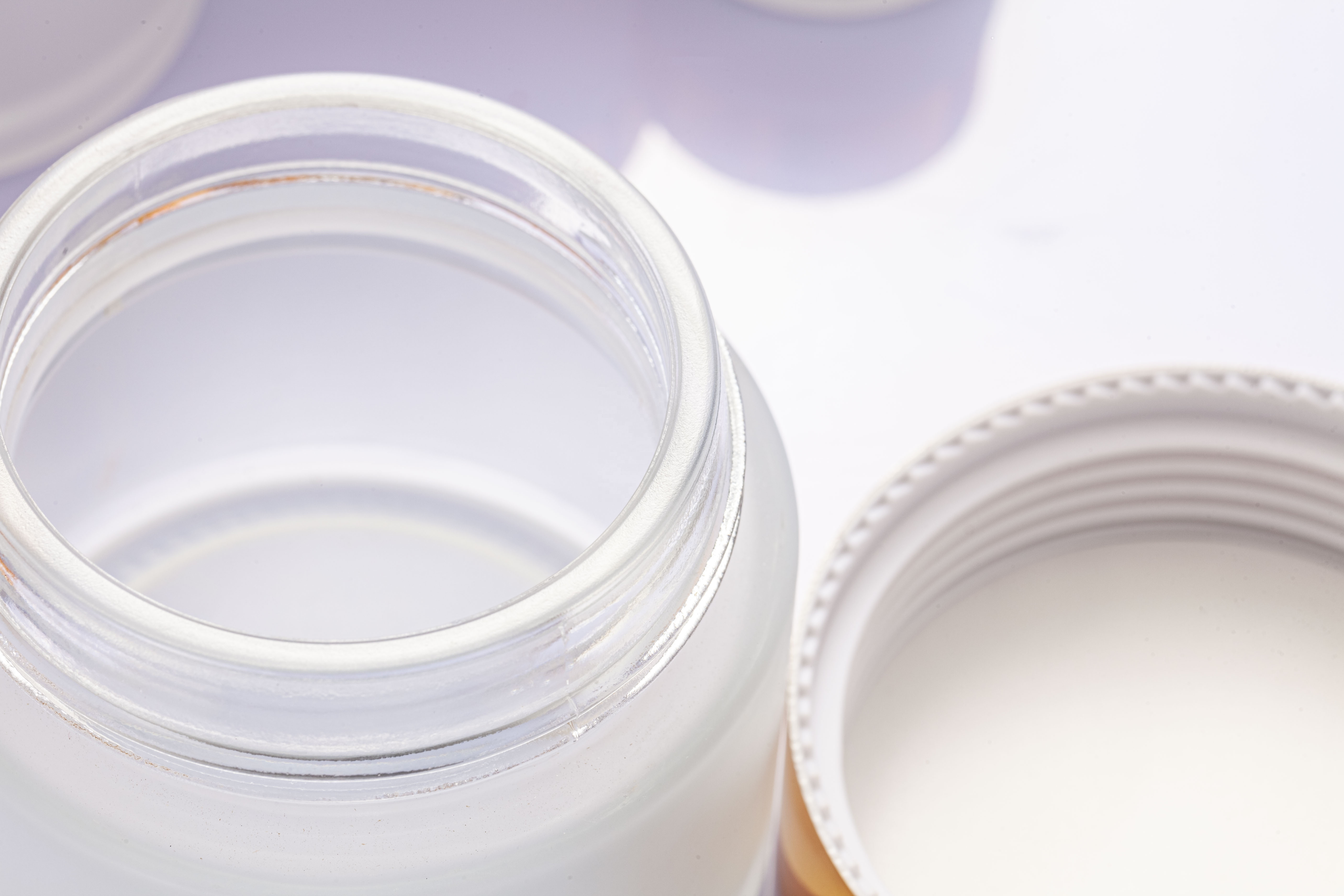 100g clear cosmetic glass cream jar with cap accepted customization