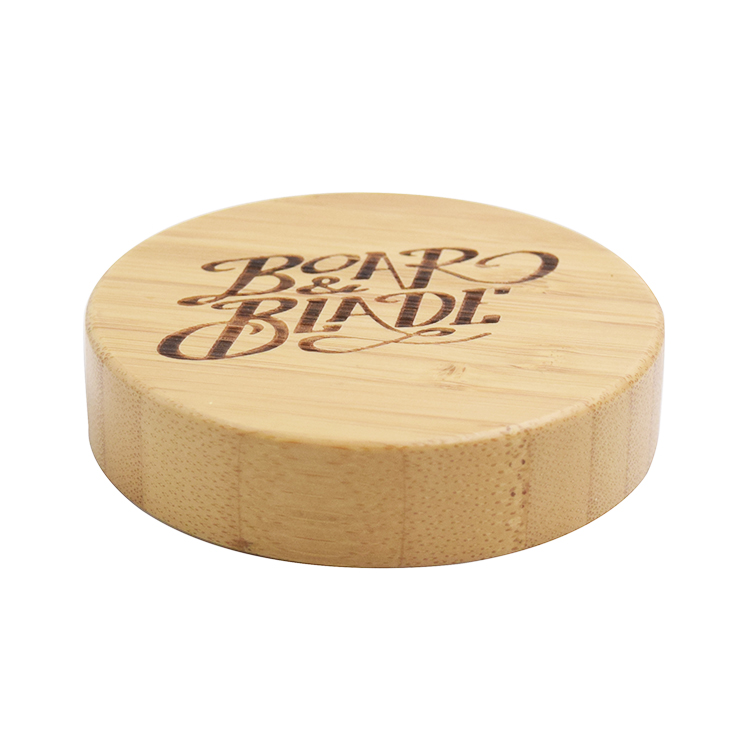 100g cosmetic frosted glass cream jar with bamboo wood cap