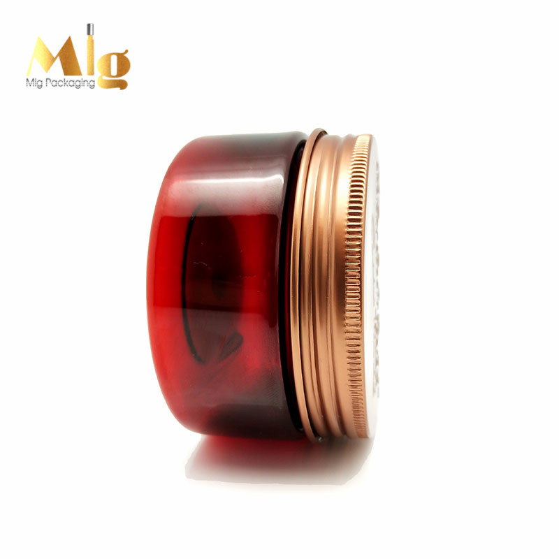 100g cream jar aluminium cap painting color screen print pet bottle