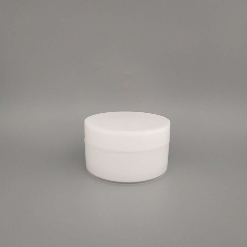 100g empty plastic PP double-wall hand care sanitizer cream Jars  MOQ 10000pcs