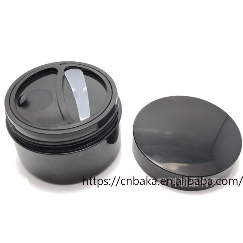 100g face cream skin care product two half mask face cream bottle,transparent double cream bottle with spoon,Premium jars