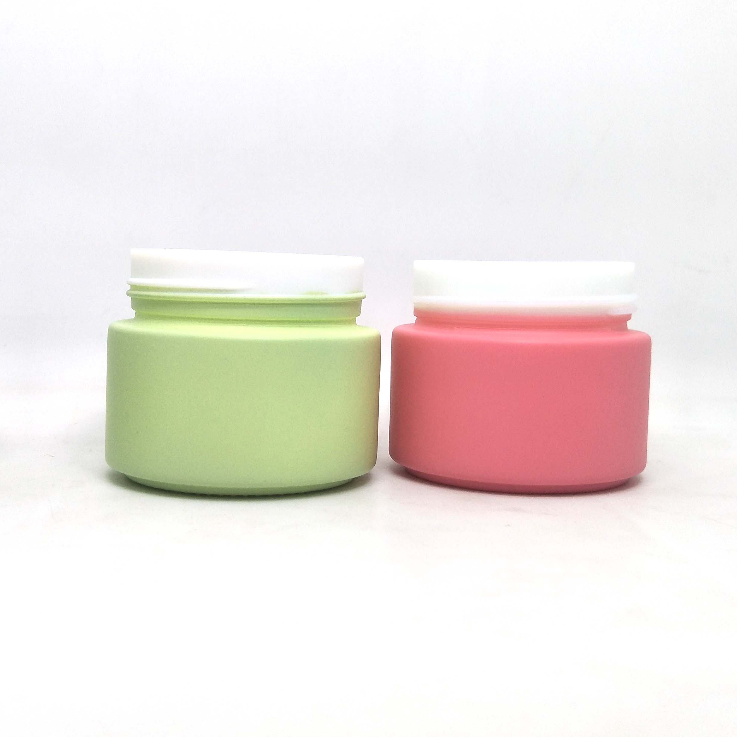 100g green Ceramic Cream Opal Glass Cosmetic Jars with Lid