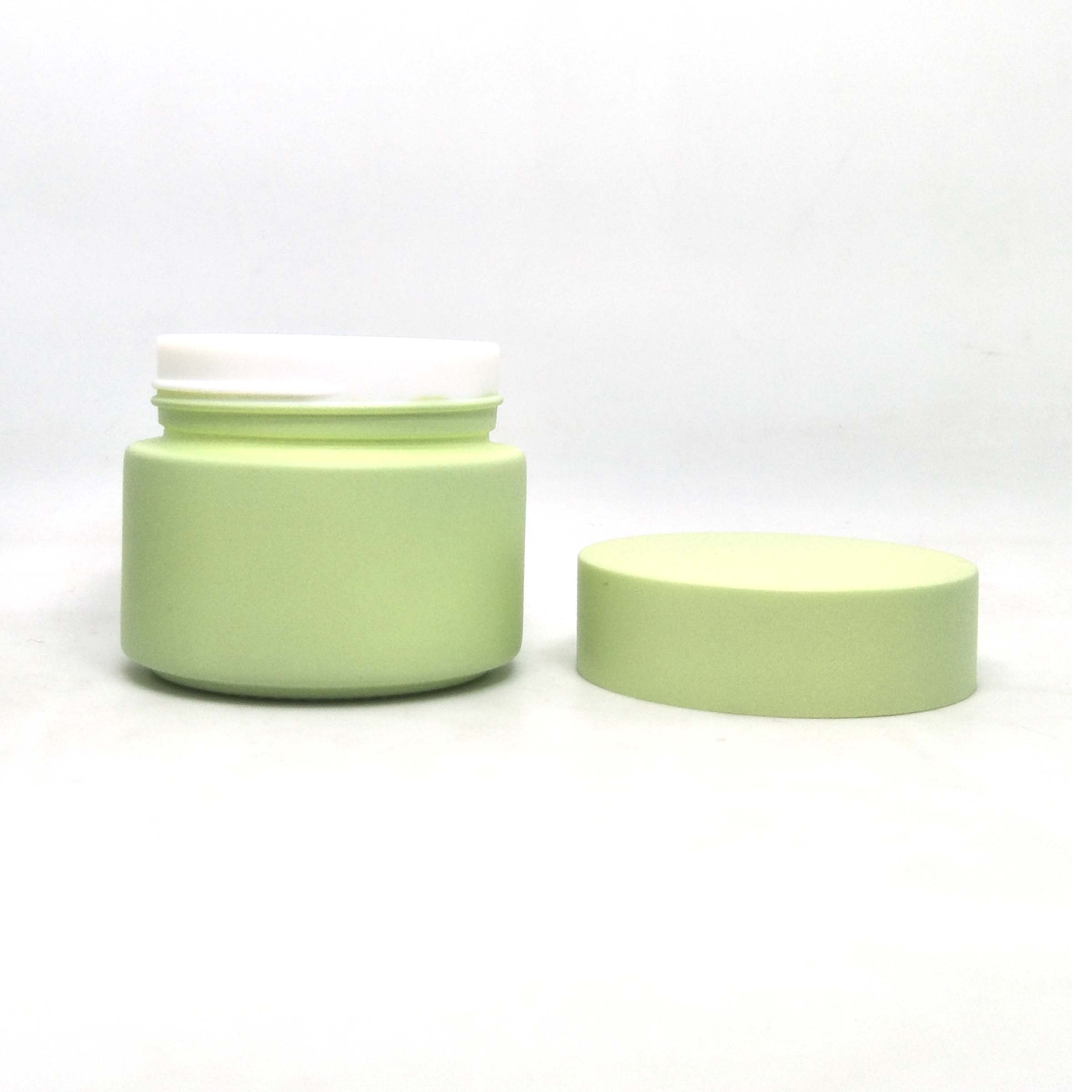 100g green Ceramic Cream Opal Glass Cosmetic Jars with Lid