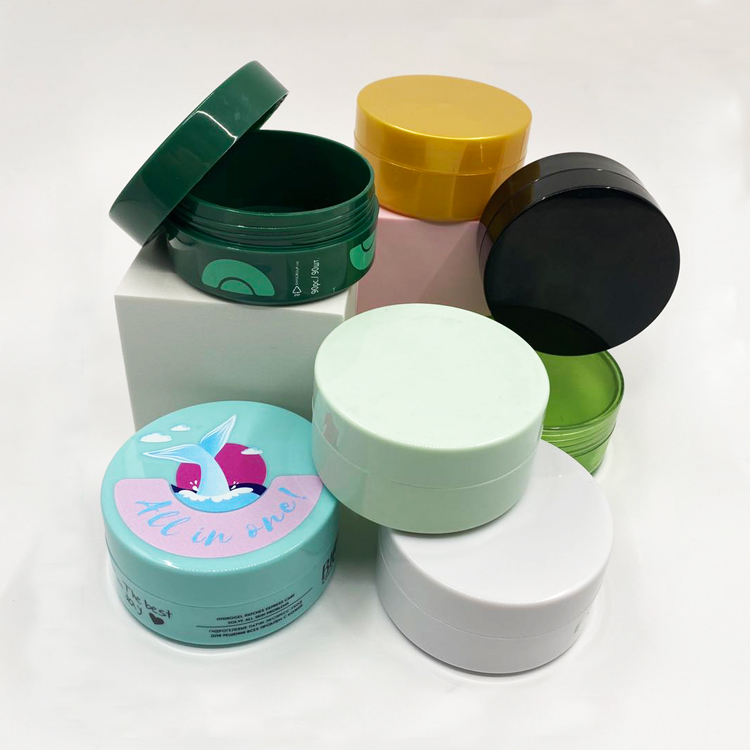 100g matt White black pink plastic cosmetic cream jar container / fancy  jars plastic cosmetic jar with lid