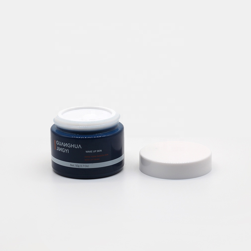 100g opal glass cream jar for men skin care packaging manufactory from China wholesale