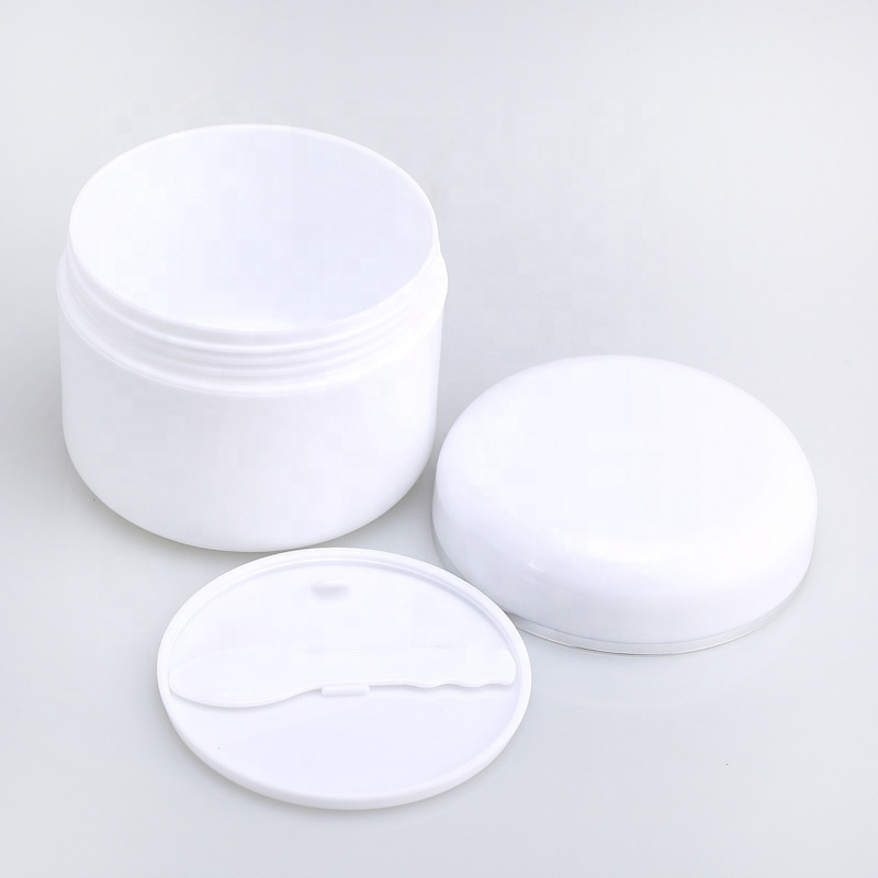100g plastic white jar 300 g container cosmetics hair cream jar plastic cream container with silver line