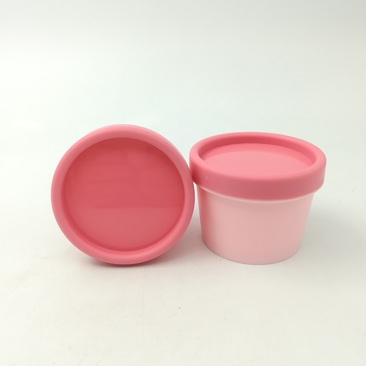 100g pp cosmetic container for cream  plastic  empty frosted new pink  color jars packaging