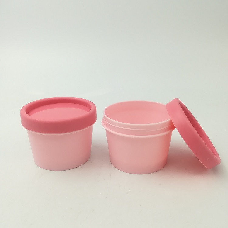 100g pp cosmetic container for cream plastic empty frosted new pink color jars packaging
