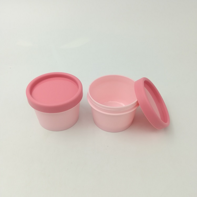 100g pp cosmetic container for cream plastic empty frosted new pink color jars packaging