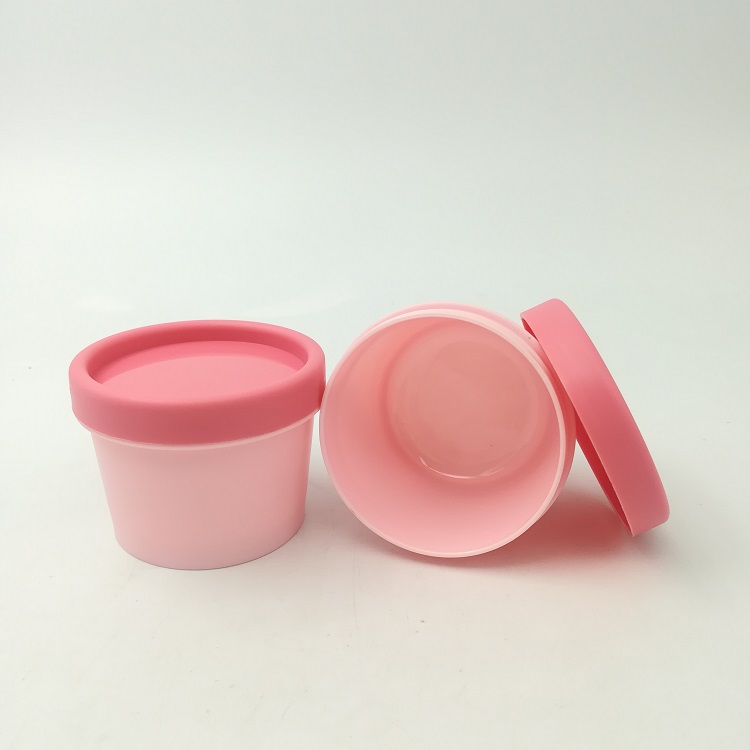 100g pp cosmetic container for cream plastic empty frosted new pink color jars packaging