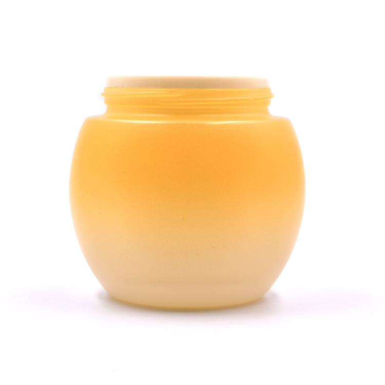 100g round painting color cosmetic glass jar customize glass jar with bamboo grain lid