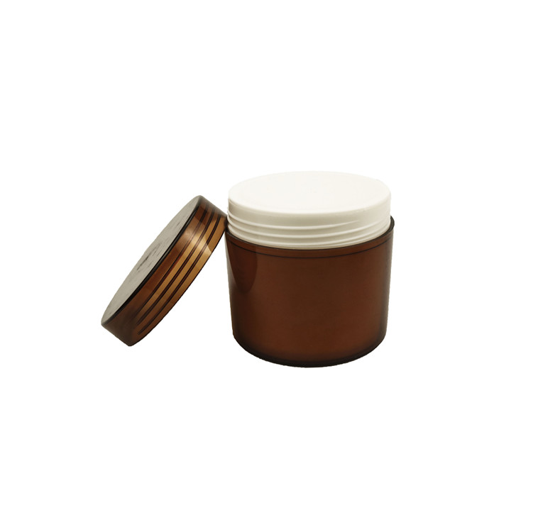 100g round shape amber black plastic cosmetic cream jars for cosmetic cream bath salt jar with screw lid hair gel food container