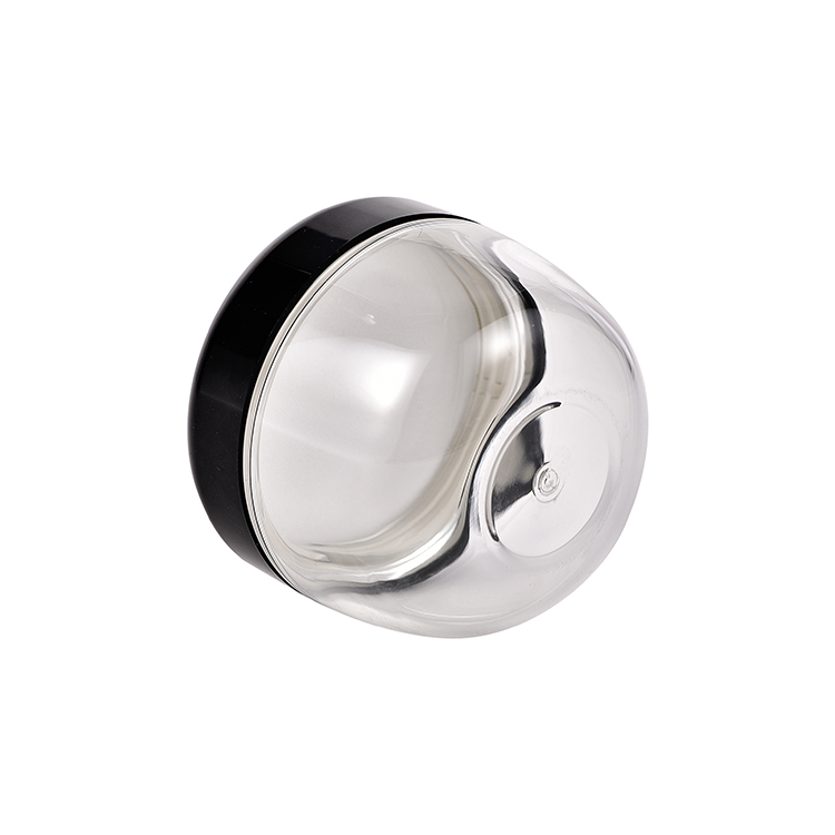 100g wholesale clear airtight small proof jar cosmetic pet jar with screw black cap
