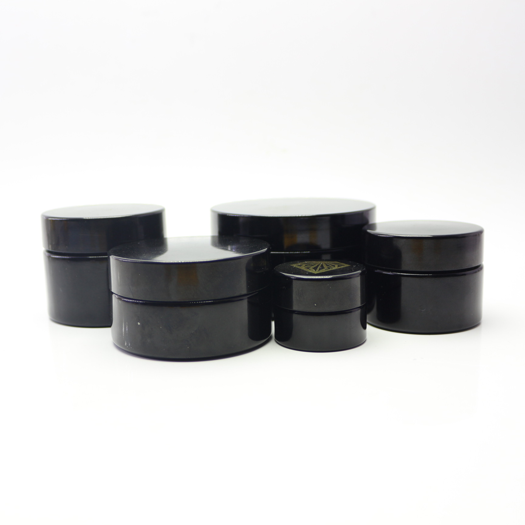 100g wide mouth dark violet jars for cosmetic DVJ-074C