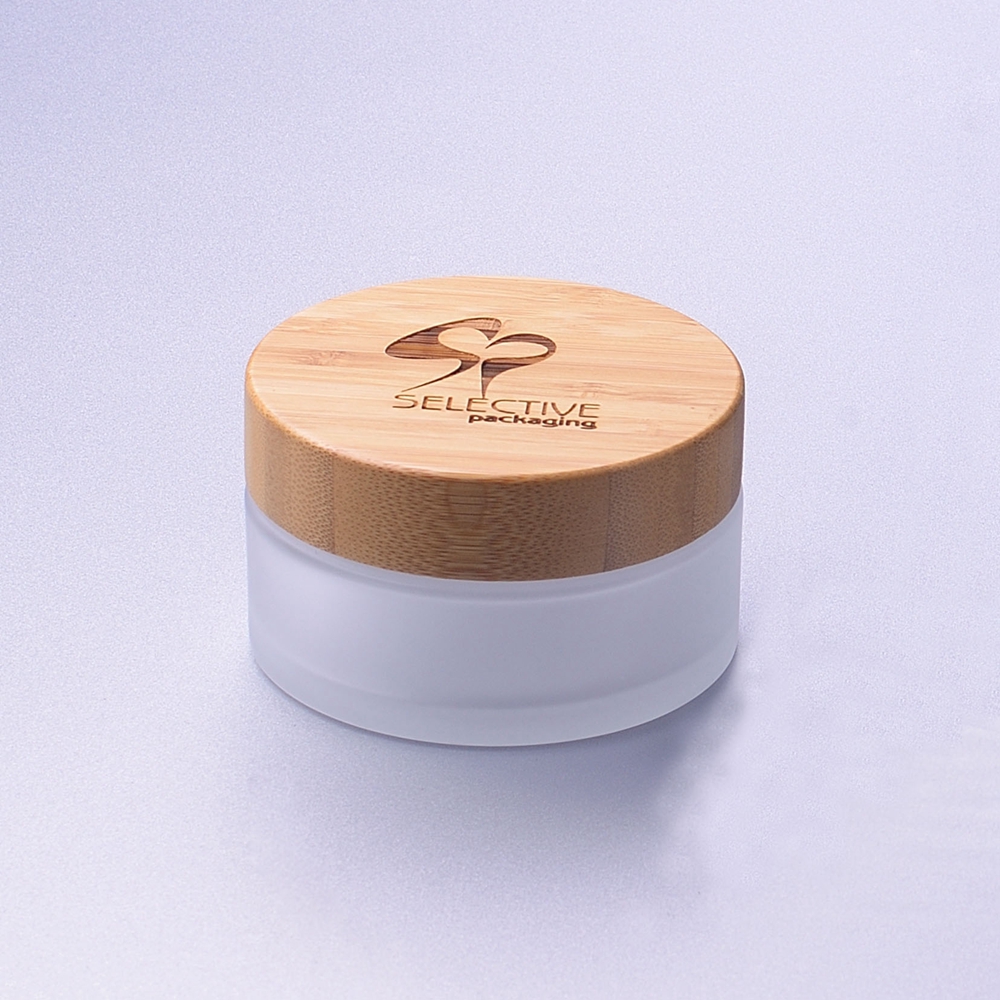 100g wide mouth jar cream jar with bamboo lid