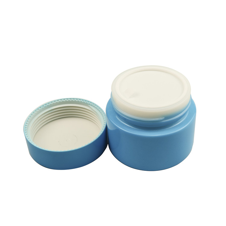 100g wide mouth opal white ceramic 100ml 50ml 50g 100g frosted lid matte blue glass cream jar