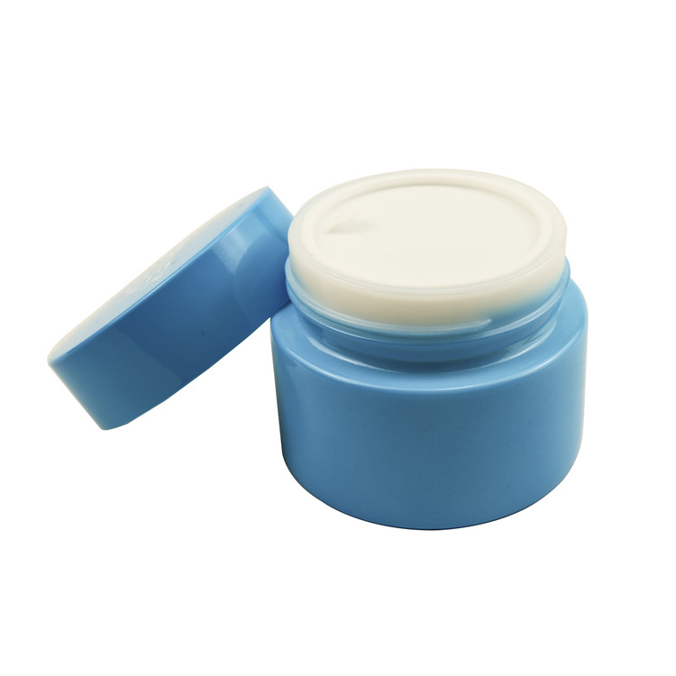 100g wide mouth opal white ceramic 100ml 50ml 50g 100g frosted lid matte blue glass cream jar