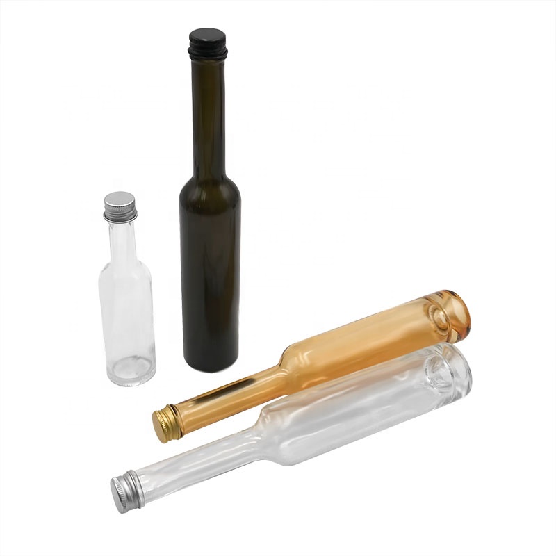 100ml-1000mFactory Glass Material and Screen Printing Surface Handling Small Long Neck Glass Beer Bottle Glass Olive Oil Bottle