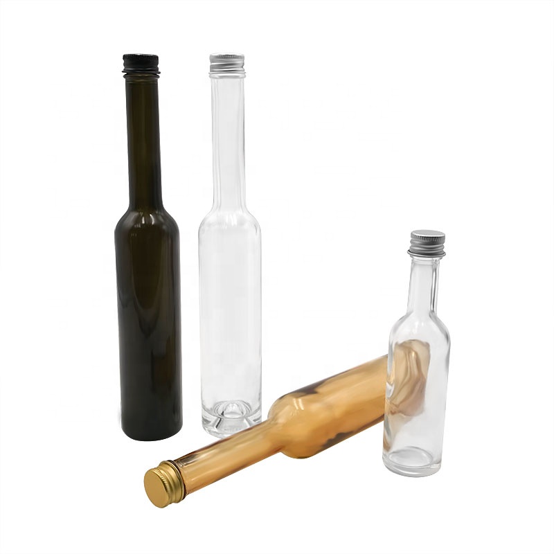 100ml-1000mFactory Glass Material and Screen Printing Surface Handling Small Long Neck Glass Beer Bottle Glass Olive Oil Bottle