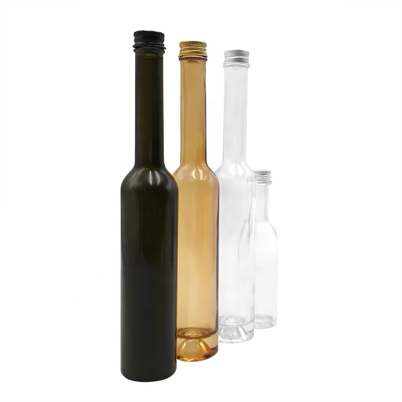 100ml-1000mFactory Glass Material and Screen Printing Surface Handling Small Long Neck Glass Beer Bottle Glass Olive Oil Bottle
