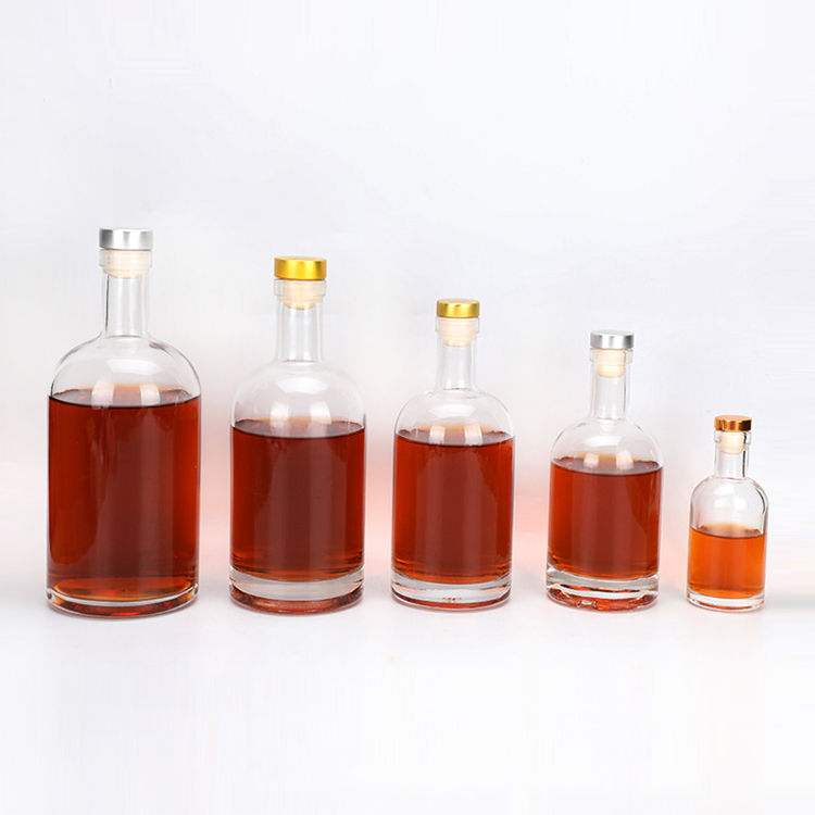 100ml-1000ml empty vodka glass bottle whiskey bottle red wine bottle cork stopper