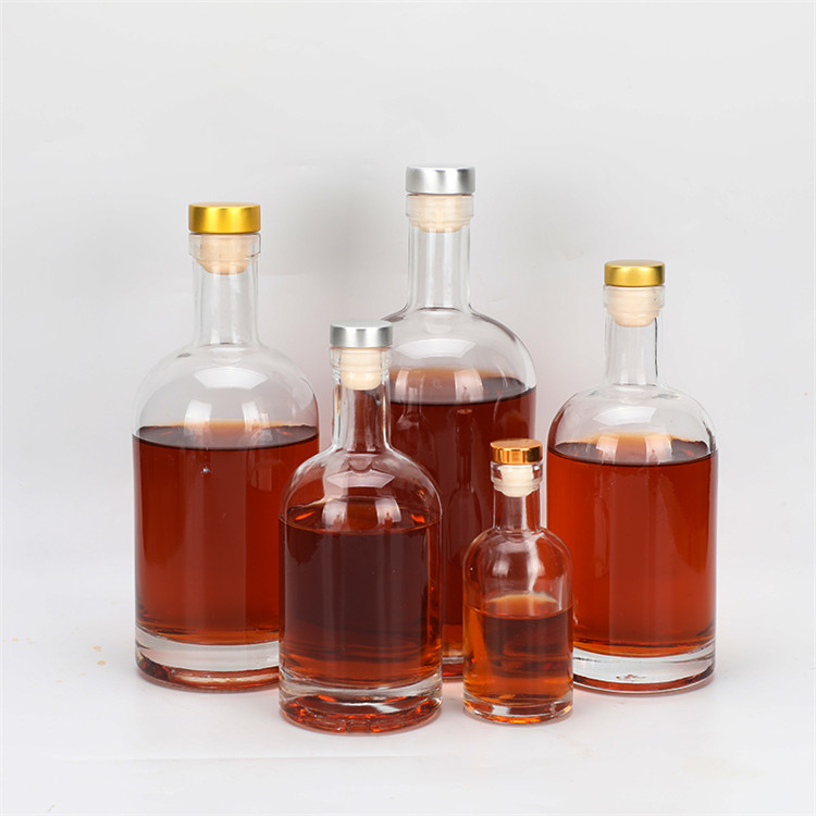 100ml-1000ml empty vodka glass bottle whiskey bottle red wine bottle cork stopper