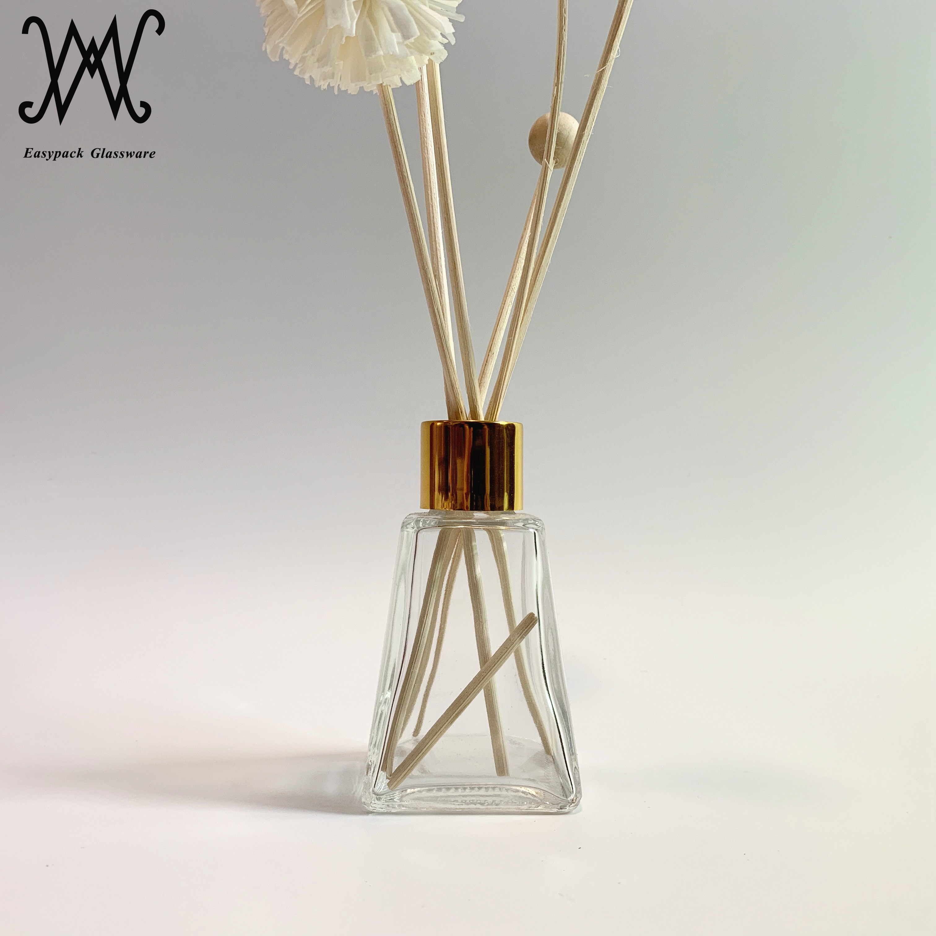 100ml 110ml 3.4oz clear glass diffuser bottle with natural reed stick
