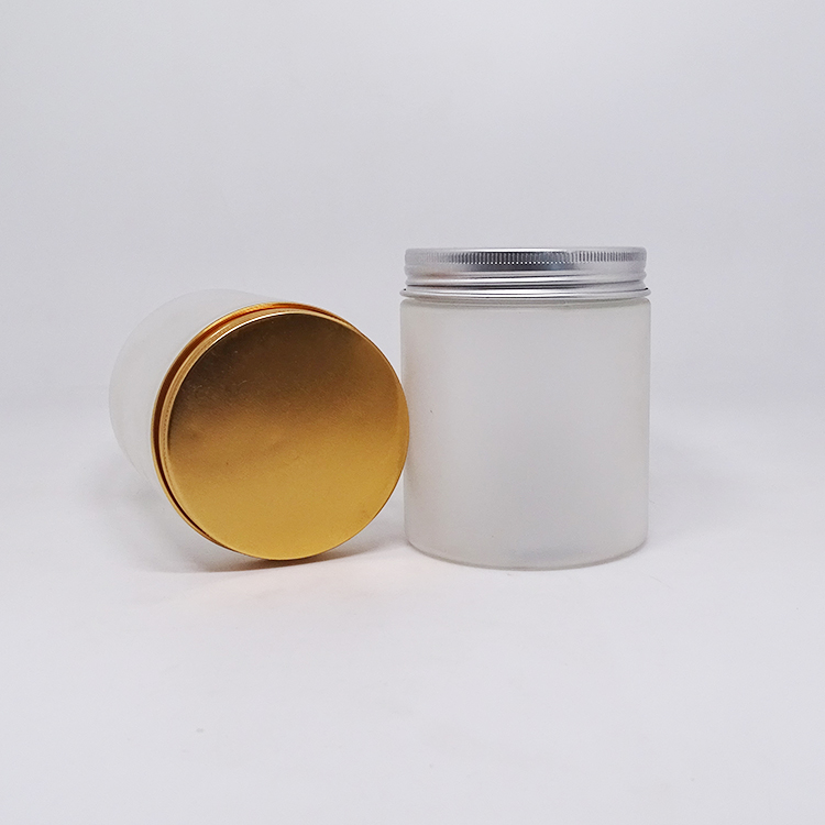 100ml 120ml 150ml 200ml 250ml 300ml 500ml clear frosted plastic jar cosmetic with gold aluminium lids