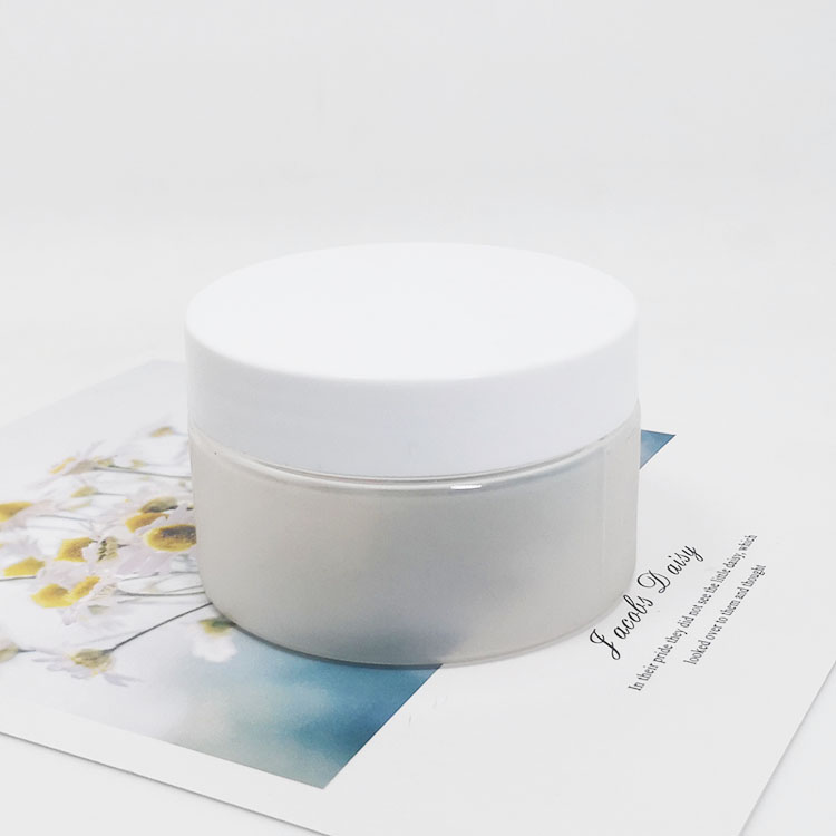 100ml 120ml 150ml 200ml 250ml 300ml 500ml clear frosted plastic jar cosmetic with gold aluminium lids