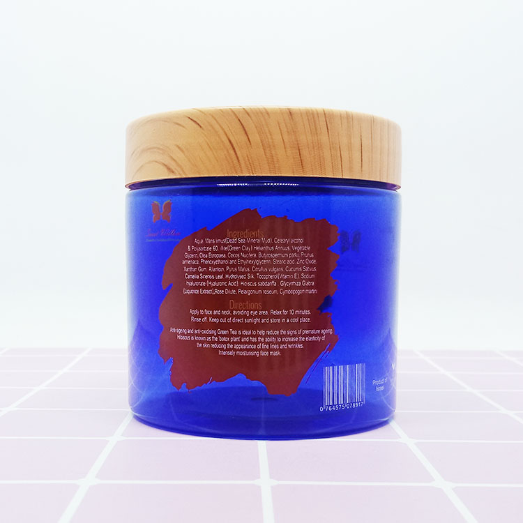 100ml 120ml 150ml 200ml 250ml 300ml cosmetic cream food container red plastic jar with black plastic jar