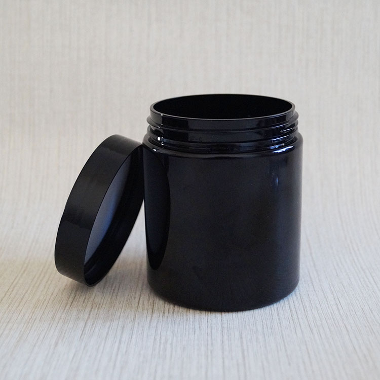 100ml 120ml 150ml 200ml 250ml 500ml body scrub black plastic jar with black plastic lids