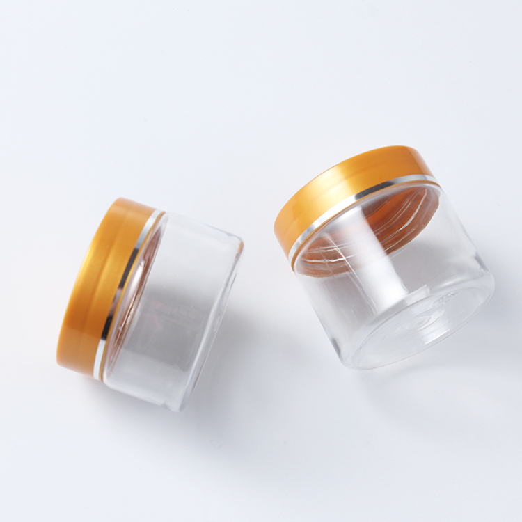 100ml 120ml 150ml 200ml 250ml Clear  Plastic PET Container Food with custom plastic lid metal lid