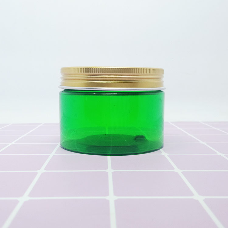 100ml 120ml 150ml 200ml 250ml amber round pet plastic cosmetic jar with white plastic lid