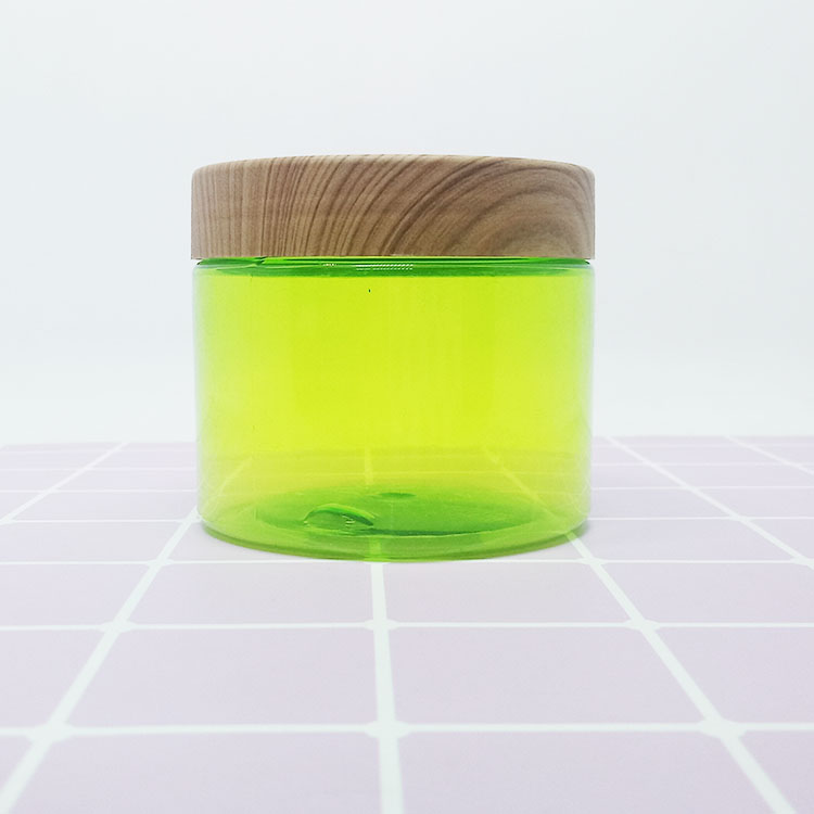 100ml 120ml 150ml 200ml 250ml amber round pet plastic cosmetic jar with white plastic lid
